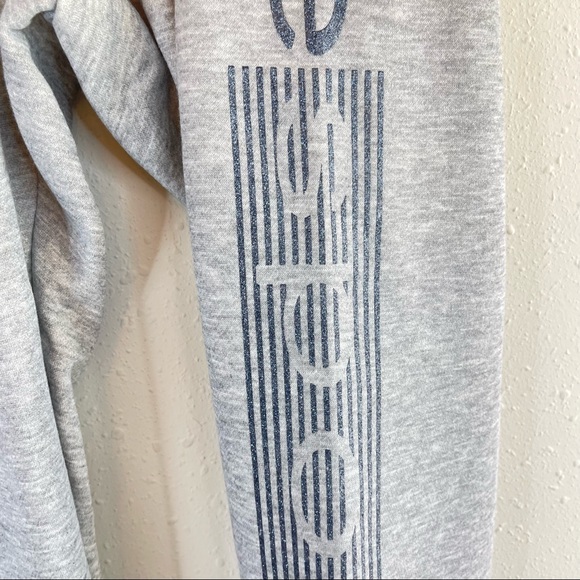 BEBE Sport Glitter Logo Stripe Heather Grey Joggers/Sz:L/NWT - Picture 11 of 12